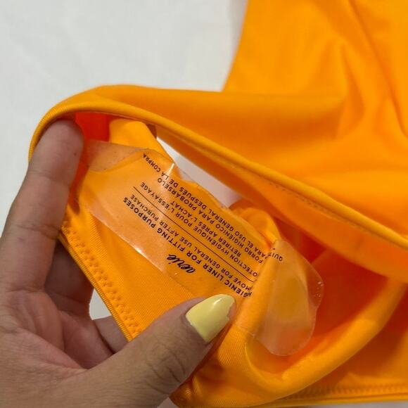 NWT Aerie Orange Medium 2 Piece Bathing Suit Set Swim Beach Summer Coverage - Picture 10 of 10